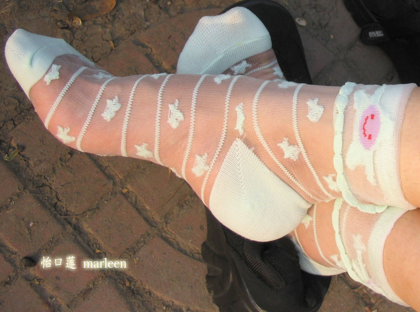 A collection of silk stockings